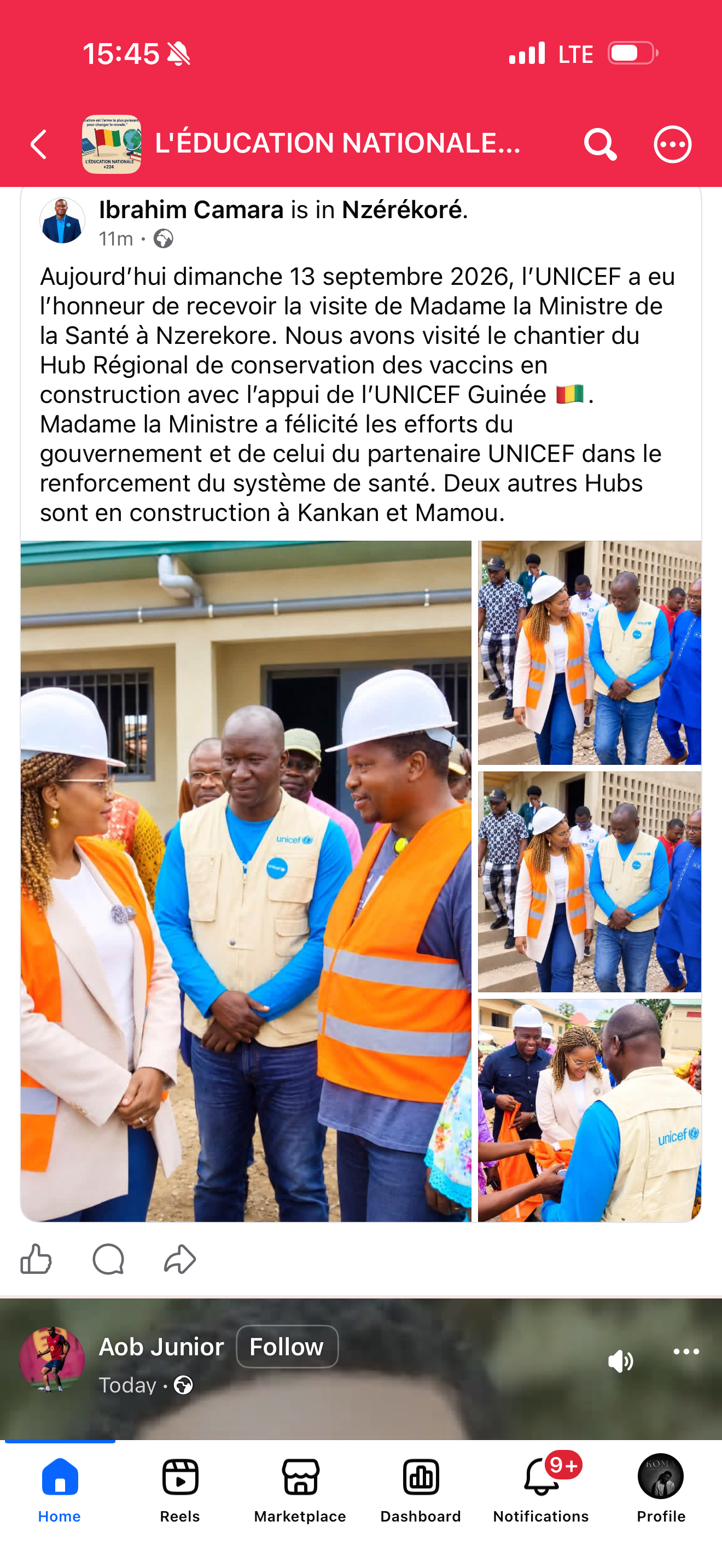 Visite du chantier du Hub Régional de conservation des vaccins à Nongo / Nzérékoré