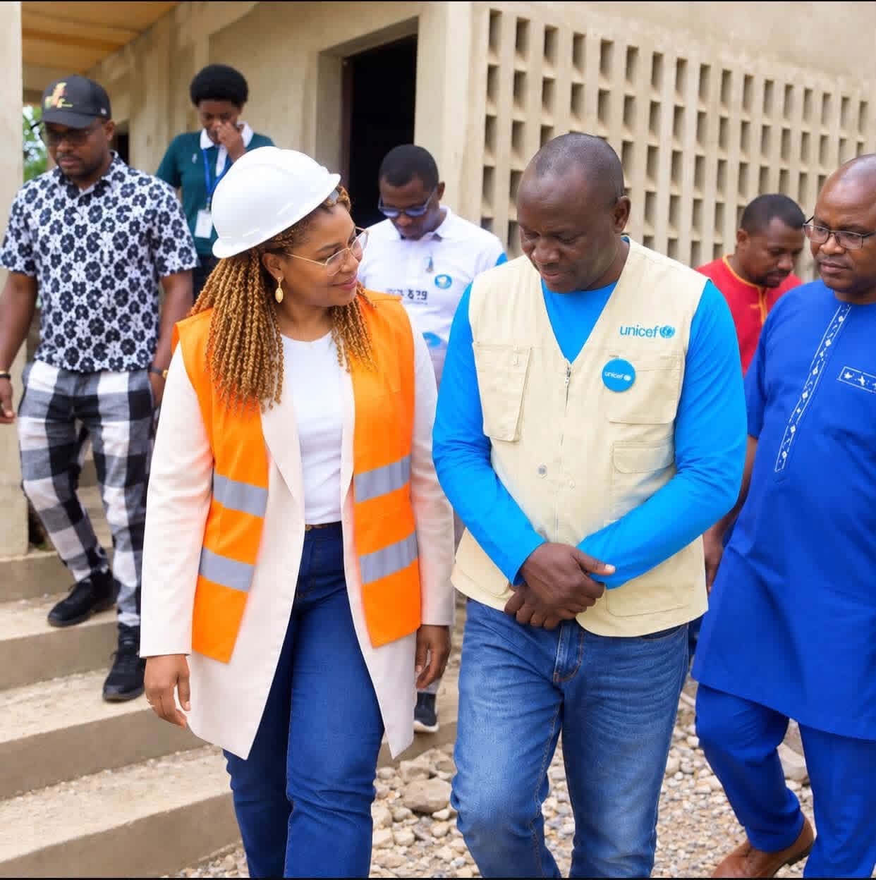 Visite du chantier du Hub Régional de conservation des vaccins à Nongo / Nzérékoré